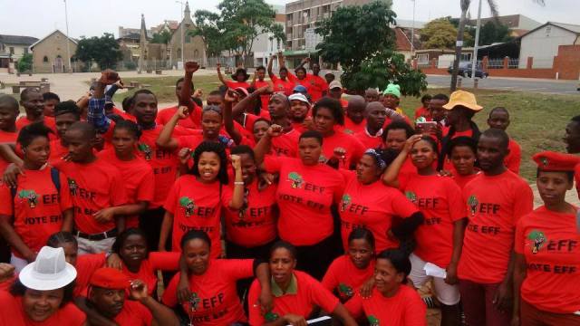 Supporters of the Economic Freedom Fighters party