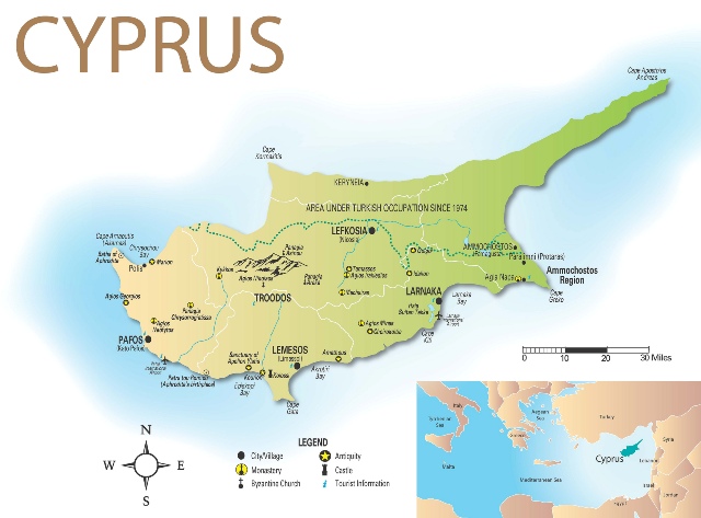 map of Cyprus