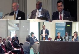 montage of panels and audiences at Round Table conference