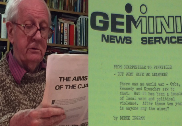 Derek Ingram and a page from Gemini News
