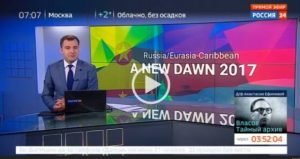 Russian TV news bulletin on Russian/ Caribbean relations