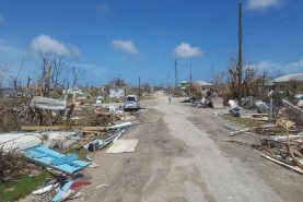 devastation in Barbuda after Hurricane Irma in September 2017
