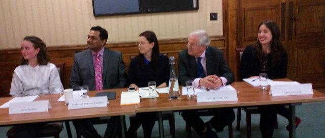 Debating panel at Senate House discussion on the Commonwealth and human rights