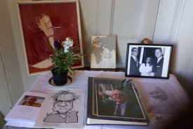 photos and memorabilia from Derek Ingram's funeral on 30 June 2018