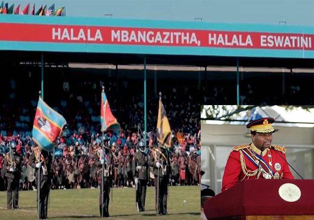 official ceremony and the King of Swaziland/ eSwatini in uniform