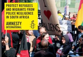 Amnesty protest on South African migrants