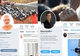 Twitter feeds of Narendra Modi and Rahul Ghandi
