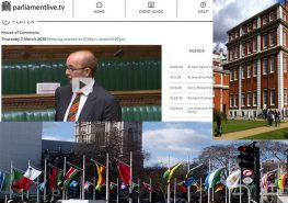 Clockwise: James Duddridge, Marlborough House and flags on Commonwealth Day.