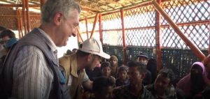 UN officials visiting Rohingya refugee camp