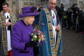 Dr John Hall with The Queen on Commonwealth Day 2019