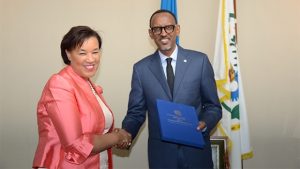 Secretary-General Patricia Scotland and President Paul Kagame