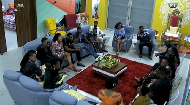 contests of Big Brother Naija on the sofa
