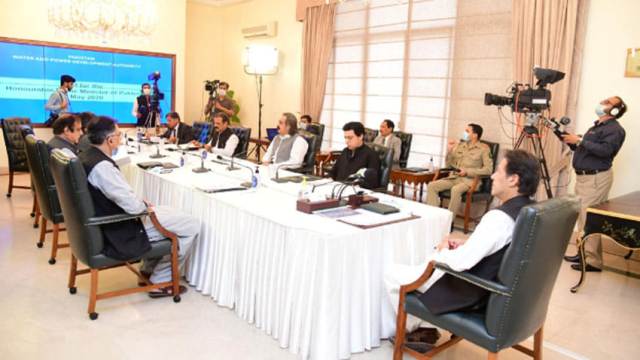Prime Minister Imran Khan chairs a COVID-19 meeting