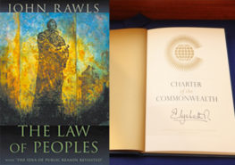 John Rawls Laws of the People book cover and the Commonwealth Charter