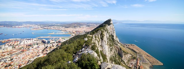 aerial view of Gibraltar