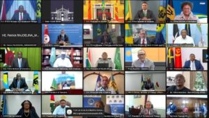 African Union and CARICOM leaders at their virtual summit