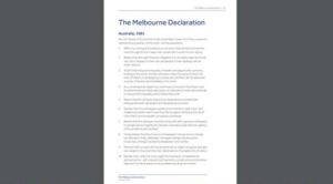 The Melbourne Declaration