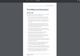 The Melbourne Declaration