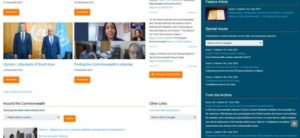 website front page