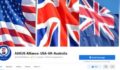AUKUS Facebook page flags