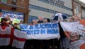 Blackburn Rovers fan protest outside Ewood Park.