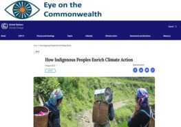 Climate change: UNFCC report on Indigenous people website