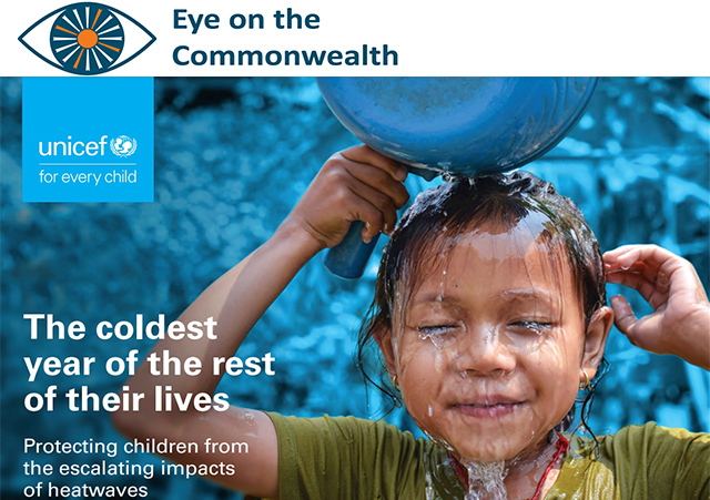 How Commonwealth children are feeling the heat - UNICEF report cover