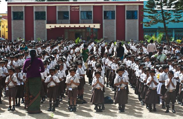 India education at 75. Photo: Children in Mysore school