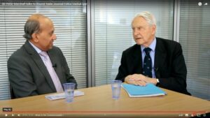 Stuart Mole on the funeral for Commonwealth and diplomatic veteran Sir Peter Marshall. Photo shows 2017 interview with Round Table Journal Editor Venkat Iyer and Peter Marshall