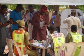 Research Article - Digital technology and democracy in Nigeria: a study of how technology is transforming elections without necessarily deepening democracy. Photo shows voting in 2023 elections