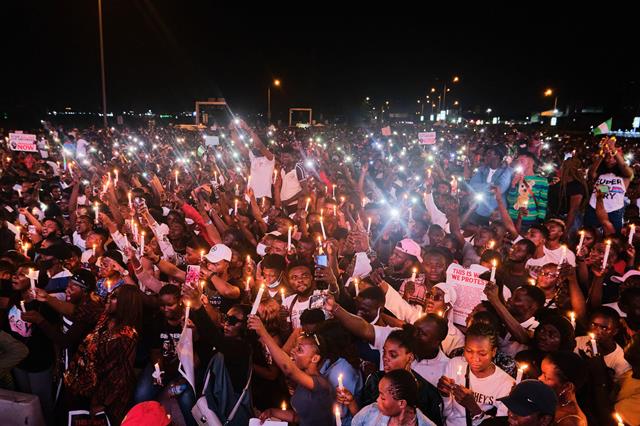 Opinion Youth participation in Nigeria’s 2023 elections: a new dawn. Photo shows October 202 #EndSars vigil