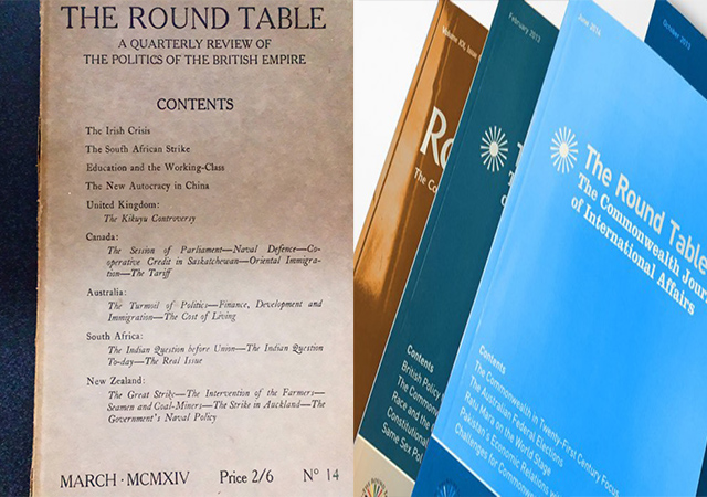 From the Commonwealth Round Table Journal archives - Palestine: The wider hope. Picture shows covers of old journals