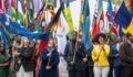 Resilience, anniversaries and Commonwealth Day. This Eye on the Commonwealth column reflects on Commonwealth Day 2024. Picture shows flagbearers outside Westminster Abbey
