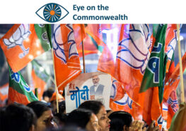 If it is for anything, the Commonwealth must stand for press freedom. photo shows BJP supporters