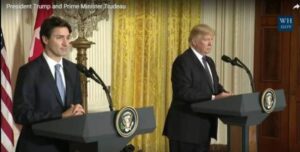 From the archives: Research Article - Canada and COVID-19: the longer-term geopolitical implications. photo shows Justin Trudeau and Donald Trump