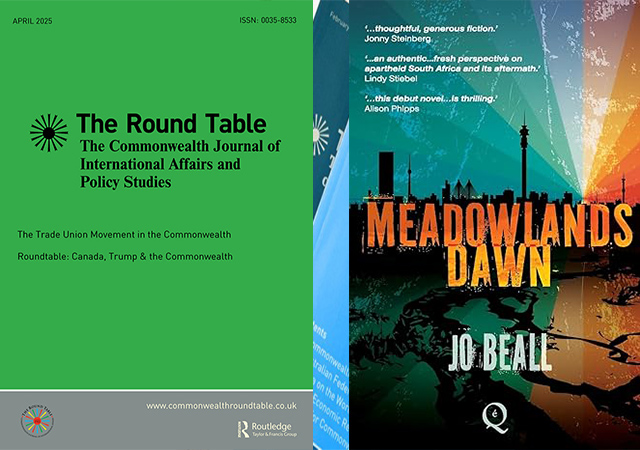 Book Review: Meadowlands Dawn. picture shows book and journal covers