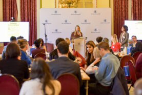 Artificial Intelligence in the Commonwealth through a gender lens. photo shows people at conference