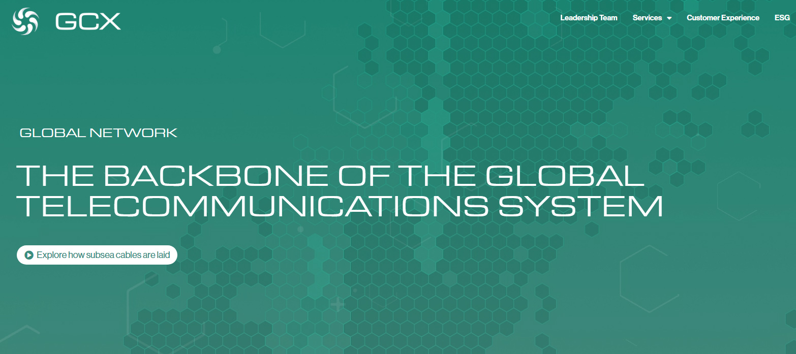 Red Sea undersea cable disruptions: Internet vulnerabilities and emerging geopolitical risks in a strategic maritime corridor. picture shows GCX website