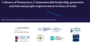 Cultures of Democracy: Commonwealth leadership, grassroots activism and people empowerment in times of crisis