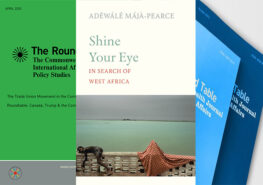 Book Review - Shine your eye: In search of West Africa. picture shows book and journal covers