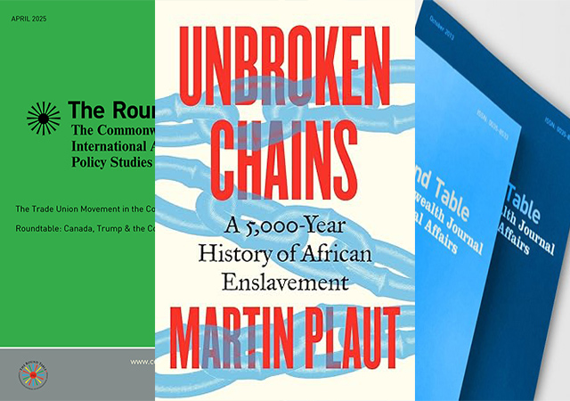 Book Review - Unbroken chains: A 5,000 year history of African enslavement. picture shows book and journals covers