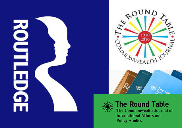 The Peter Lyon Prize 2026. Routledge and Round Table logos and the Round Table journal covers.