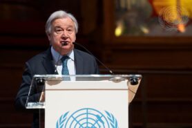 Research Article - Stepping back and stepping up: adjusting to the new international aid regime. photo shows UN Secretary-General António Guterres