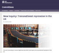 Opinion - Democracy under distant pressure: A Commonwealth response to transnational repression. picture shows UK Parliament Committee room