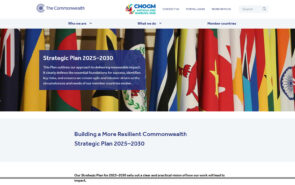 Opinion: The Commonwealth Strategic Plan 2025–2030. Facing the challenge of an unstable world. photo shows Commonwealth Strategic Plan web page