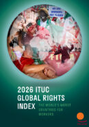 Against the tide: Workers’ rights in Commonwealth countries. photo shows Global Human Rights Index report cover
