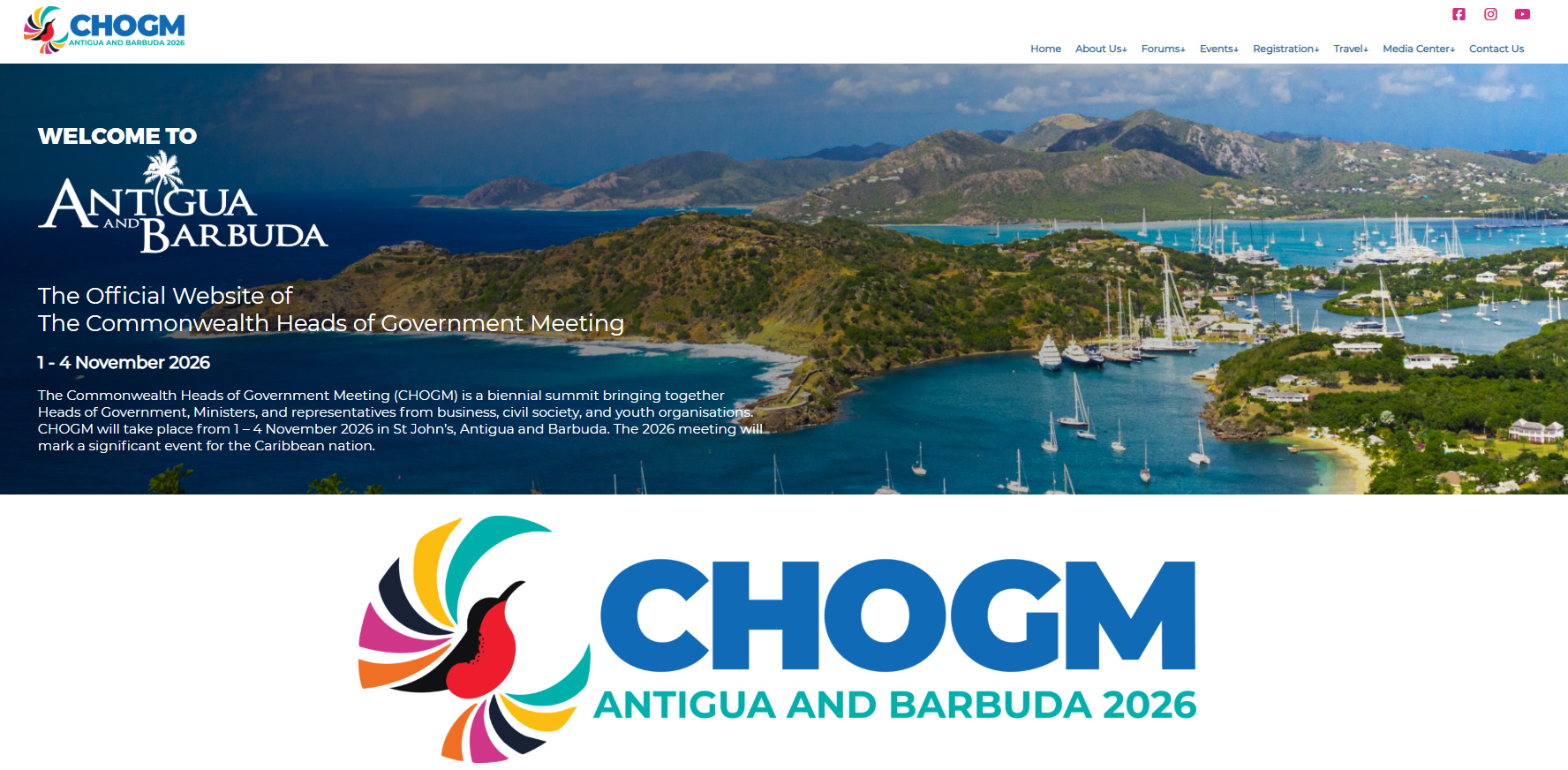 Opinion: Can a summit in Antigua and Barbuda salvage the UN’s role for peace? Picture shows CHOGM 2026 website