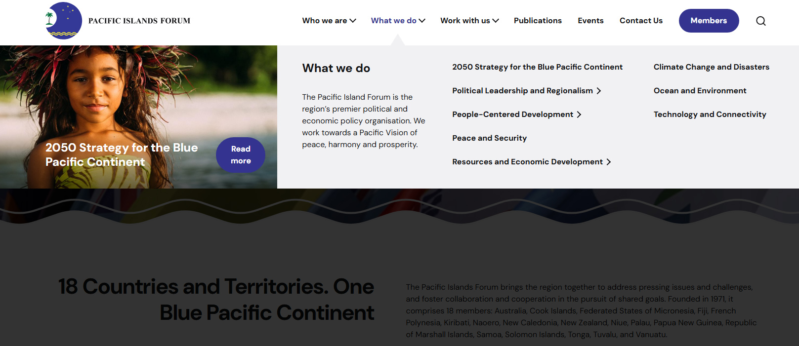 Research Article: Shared seabed stewardship principles of Oceania. photo shows Pacific Islands Forum website